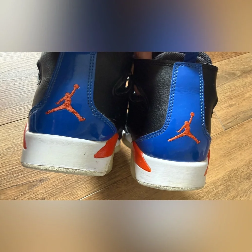 Jordan Flight Club 91 Black Royal Orange Size 7 Y (No Box)
